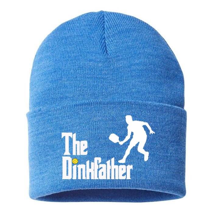 The Dink Father Pickleball Dad Funny Pickleball Sustainable Knit Beanie