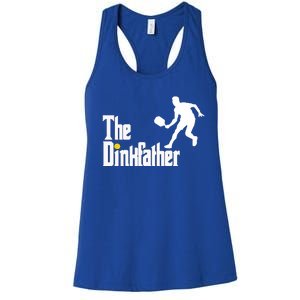 The Dink Father Pickleball Dad Funny Pickleball Women's Racerback Tank