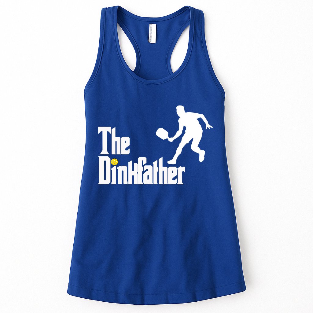 The Dink Father Pickleball Dad Funny Pickleball Womens Tank Top