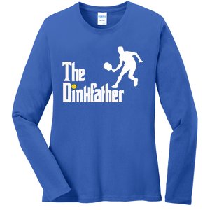 The Dink Father Pickleball Dad Funny Pickleball Ladies Long Sleeve Shirt