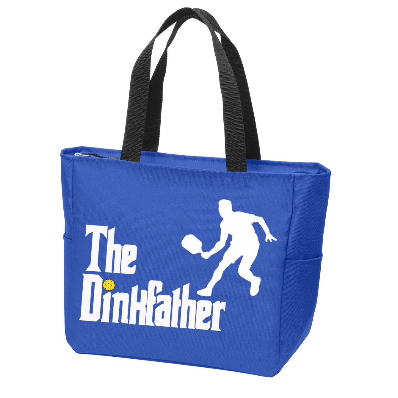 The Dink Father Pickleball Dad Funny Pickleball Zip Tote Bag