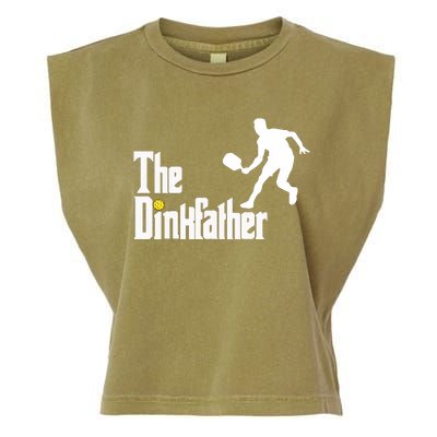 The Dink Father Pickleball Dad Funny Pickleball Garment-Dyed Women's Muscle Tee