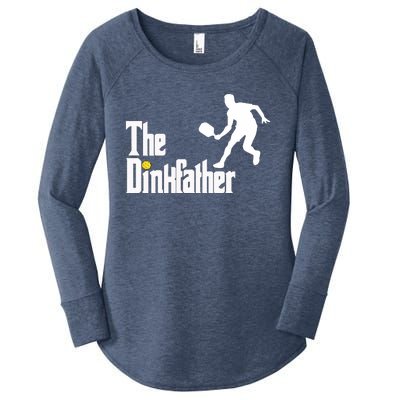 The Dink Father Pickleball Dad Funny Pickleball Women's Perfect Tri Tunic Long Sleeve Shirt