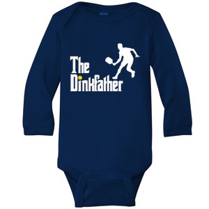 The Dink Father Pickleball Dad Funny Pickleball Baby Long Sleeve Bodysuit