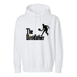 The Dink Father Pickleball Dad Funny Pickleball Garment-Dyed Fleece Hoodie