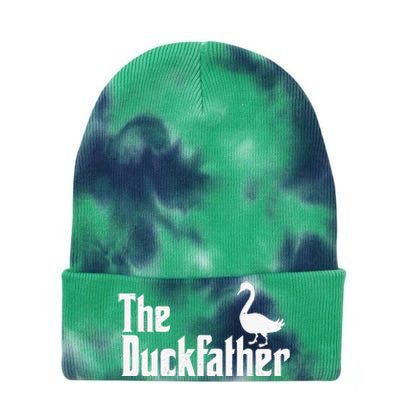 The Duck Father Duck Lover Quack Dad Goose Lover Tie Dye 12in Knit Beanie