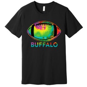 Tie Dye Football Buffalo Premium T-Shirt