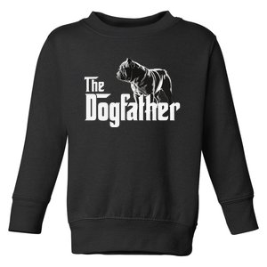 The Dogfather Funny Bulldog Toddler Sweatshirt