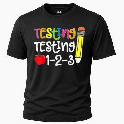 Testing Day For Teacher Testing Testing 123 Cute Test Day Performance Shirt
