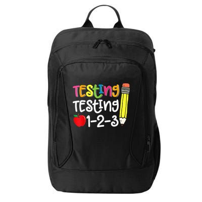 Testing Day For Teacher Testing Testing 123 Cute Test Day City Backpack
