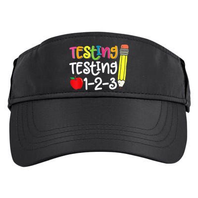 Testing Day For Teacher Testing Testing 123 Cute Test Day Adult Drive Performance Visor