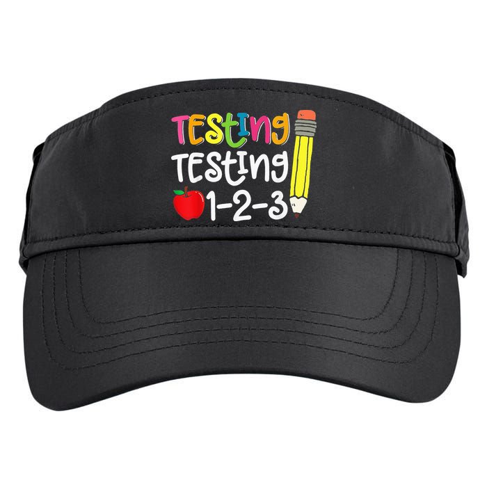 Testing Day For Teacher Testing Testing 123 Cute Test Day Adult Drive Performance Visor
