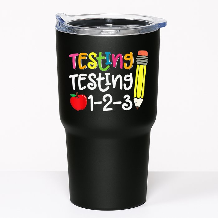 Testing Day For Teacher Testing Testing 123 Cute Test Day Tumbler