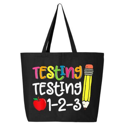 Testing Day For Teacher Testing Testing 123 Cute Test Day 25L Jumbo Tote