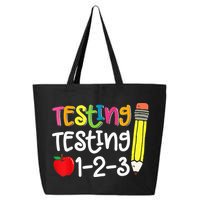 Testing Day For Teacher Testing Testing 123 Cute Test Day 25L Jumbo Tote
