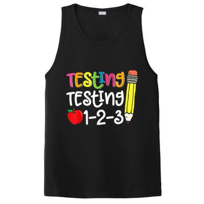Testing Day For Teacher Testing Testing 123 Cute Test Day PosiCharge Competitor Tank