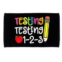 Testing Day For Teacher Testing Testing 123 Cute Test Day Microfiber Hand Towel