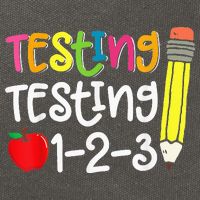 Testing Day For Teacher Testing Testing 123 Cute Test Day Cotton Canvas Backpack
