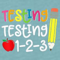 Testing Day For Teacher Testing Testing 123 Cute Test Day Sueded Cloud Jersey T-Shirt