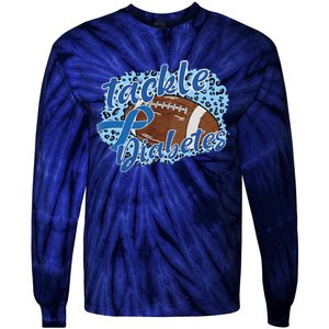 Tackle Diabetes Football Lover Game Day Sport Team Tie-Dye Long Sleeve Shirt