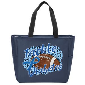 Tackle Diabetes Football Lover Game Day Sport Team Zip Tote Bag