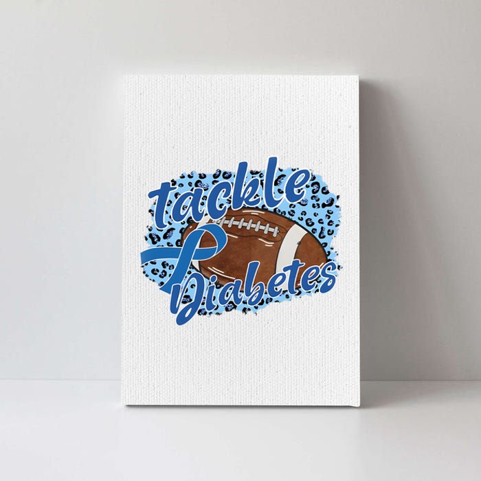 Tackle Diabetes Football Lover Game Day Sport Team Canvas