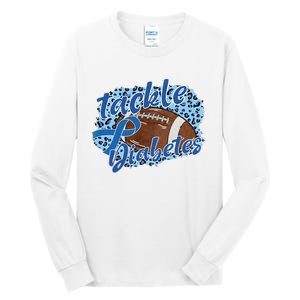 Tackle Diabetes Football Lover Game Day Sport Team Tall Long Sleeve T-Shirt