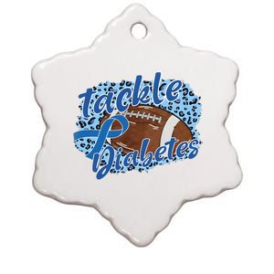 Tackle Diabetes Football Lover Game Day Sport Team Ceramic Star Ornament