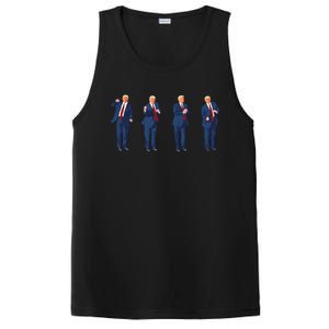 Trump Dance Funny Pro Trump 2024 Vote Trump President Maga Gift PosiCharge Competitor Tank