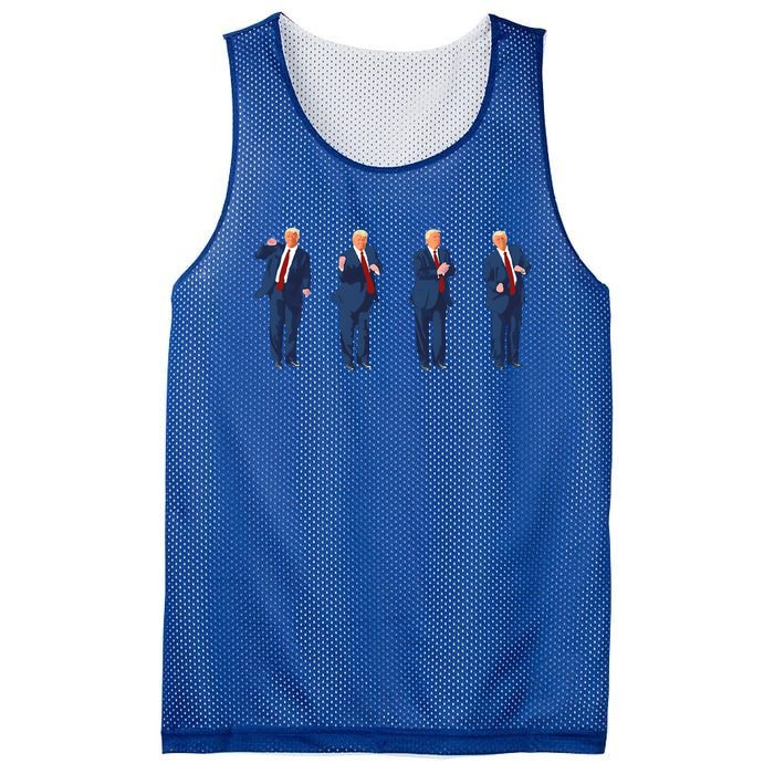 Trump Dance Funny Pro Trump 2024 Vote Trump President Maga Gift Mesh Reversible Basketball Jersey Tank