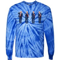 Trump Dance Funny Pro Trump 2024 Vote Trump President Maga Gift Tie-Dye Long Sleeve Shirt