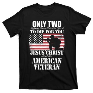 Two Died For You Jesus And American Gift Memorial Gift T-Shirt