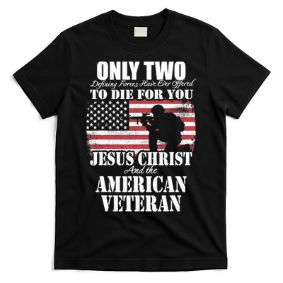 Two Died For You Jesus And American Gift Memorial Gift T-Shirt