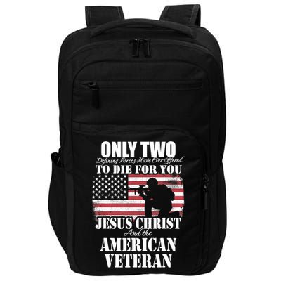 Two Died For You Jesus And American Gift Memorial Gift Impact Tech Backpack