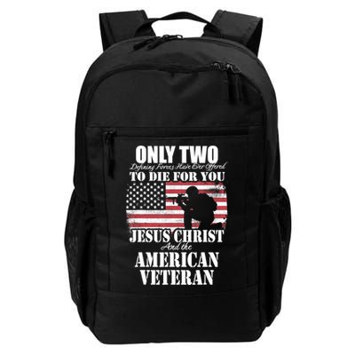 Two Died For You Jesus And American Gift Memorial Gift Backpack