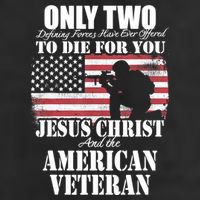 Two Died For You Jesus And American Gift Memorial Gift Beanie
