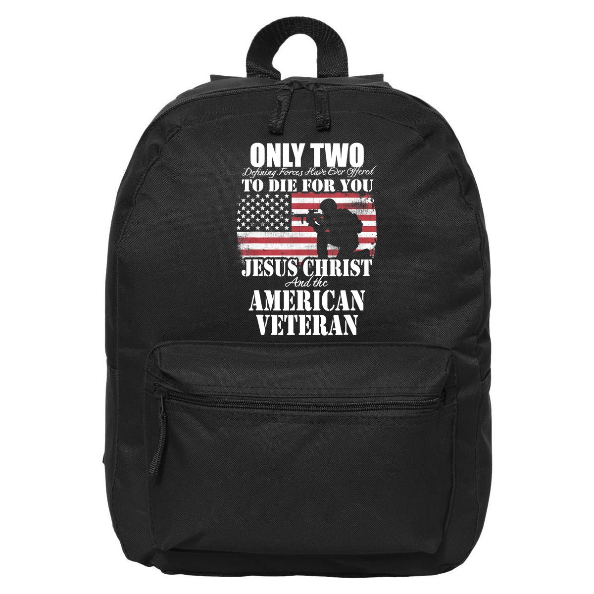Two Died For You Jesus And American Gift Memorial Gift 16 in Basic Backpack