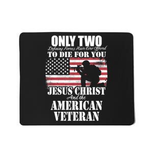 Two Died For You Jesus And American Gift Memorial Gift Mousepad