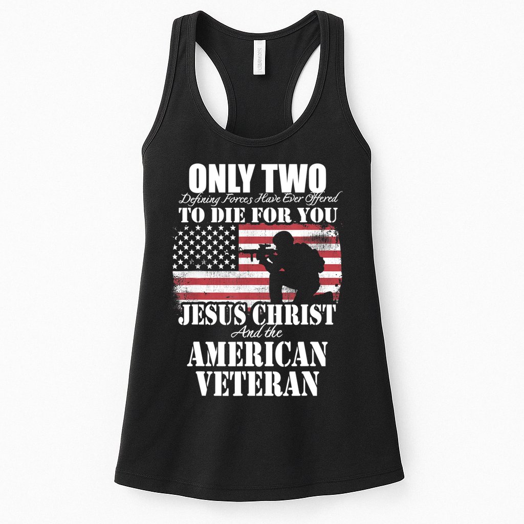 Two Died For You Jesus And American Gift Memorial Gift Womens Tank Top