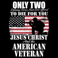Two Died For You Jesus And American Gift Memorial Gift Tank Top