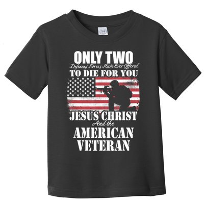 Two Died For You Jesus And American Gift Memorial Gift Toddler T-Shirt