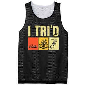 Triathlon Design For Women Triathlon Sport Lovers Mesh Reversible Basketball Jersey Tank