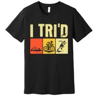 Triathlon Design For Women Triathlon Sport Lovers Premium T-Shirt