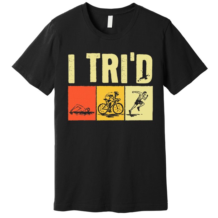 Triathlon Design For Women Triathlon Sport Lovers Premium T-Shirt