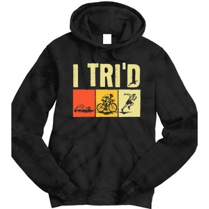 Triathlon Design For Women Triathlon Sport Lovers Tie Dye Hoodie