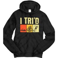 Triathlon Design For Women Triathlon Sport Lovers Tie Dye Hoodie