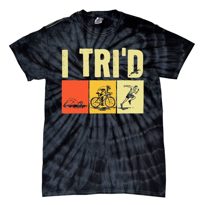 Triathlon Design For Women Triathlon Sport Lovers Tie-Dye T-Shirt