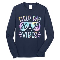 Tie Dye Field Day Vibes Funny For Teacher Field Day 2024 Long Sleeve Shirt