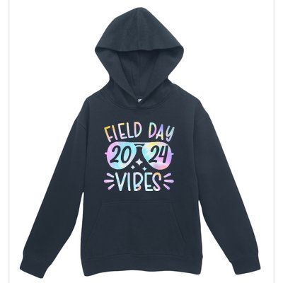 Tie Dye Field Day Vibes Funny For Teacher Field Day 2024 Urban Pullover Hoodie