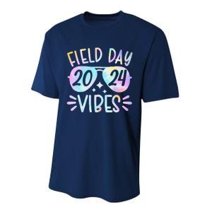 Tie Dye Field Day Vibes Funny For Teacher Field Day 2024 Performance Sprint T-Shirt